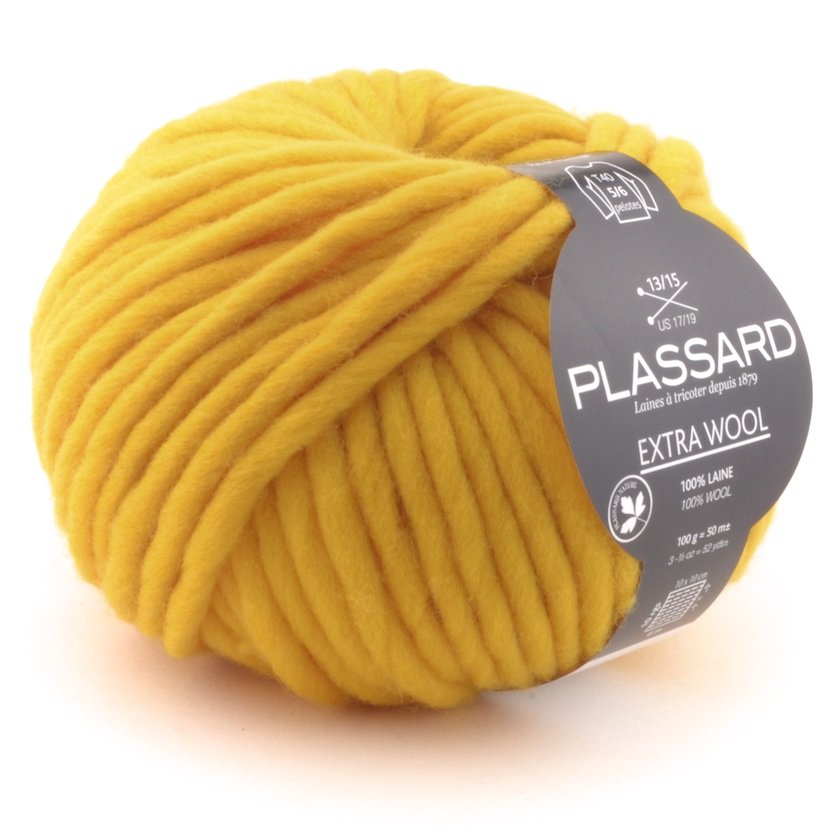 Grosse laine mèche Extra Wool 357 Vert 100% Laine Plassard